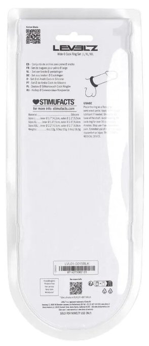 Lot de 3 Cockings Silicone Wide-O L-XXL 42-55mm