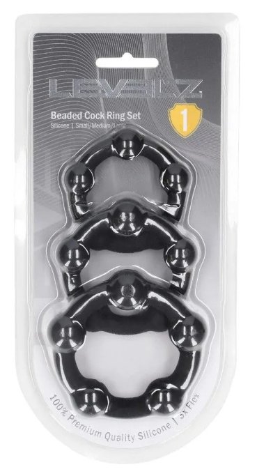Lot de 3 Cockrings BeadCock Levelz