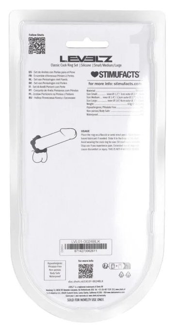 Lot de 3 Cockrings BeadCock Levelz