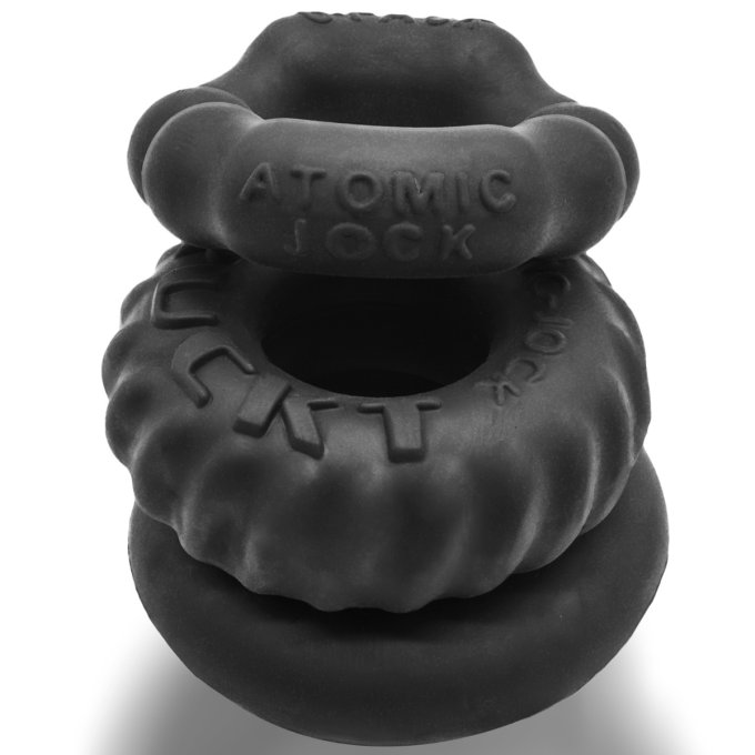 Lot de 3 Cockrings Bonemaker Night Edition Noirs