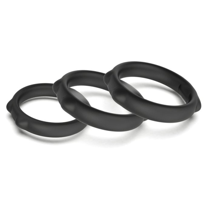 Lot de 3 Cockrings Caty Rings Noirs
