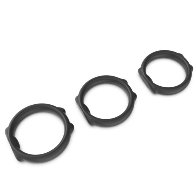 Lot de 3 Cockrings Caty Rings Noirs