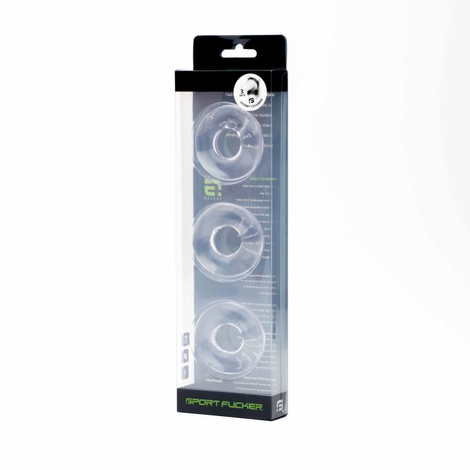 Lot de 3 cockrings Chubby Transparents