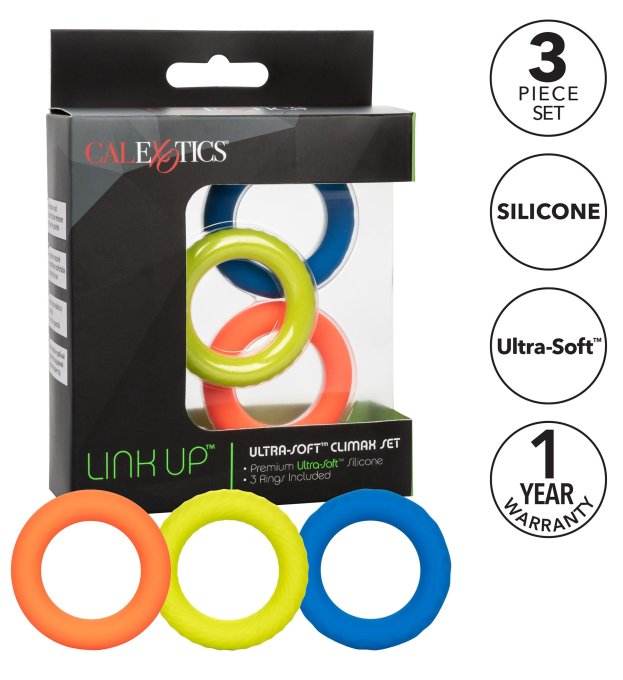 Lot de 3 cockrings Link Up Climax 38mm