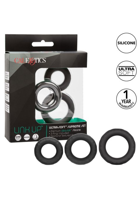 Lot de 3 Cockrings Link Up Noirs