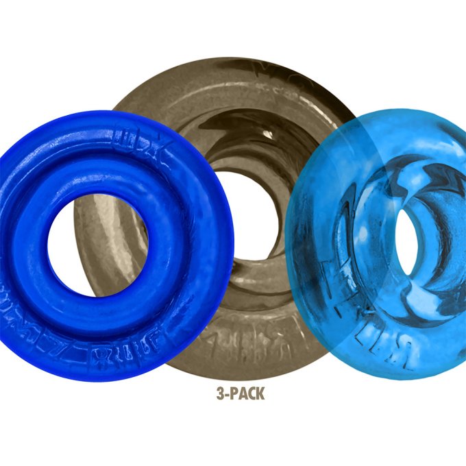 Lot de 3 Cockrings Rimringz Gris-Bleus