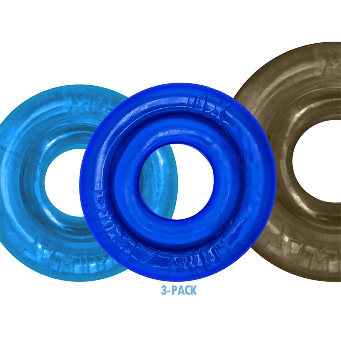 Lot de 3 Cockrings Rimringz Gris-Bleus