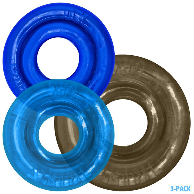Lot de 3 Cockrings Rimringz Gris-Bleus