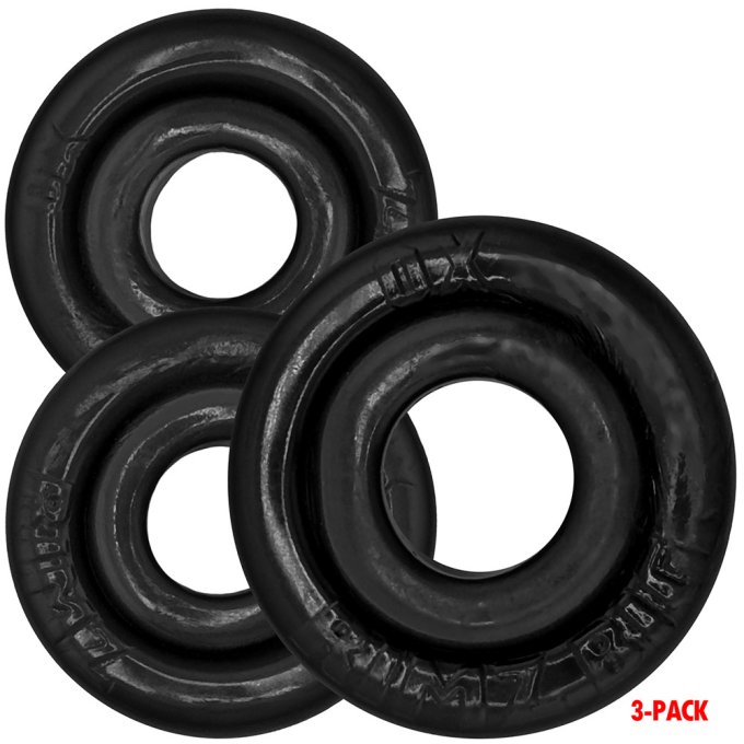 Lot de 3 Cockrings Rimringz Noirs