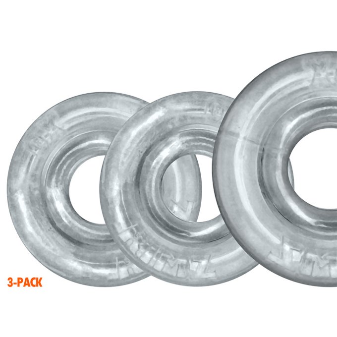 Lot de 3 Cockrings Rimringz Transparents
