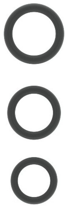 Lot de 3 cockrings Silicone Sono n°25 Gris