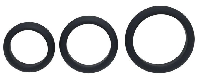 Lot de 3 Cockrings Silicone Wide-O S-L 30-42mm