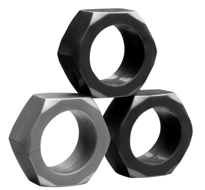 Lot de 3 Cockrings Souples Cock Nuts