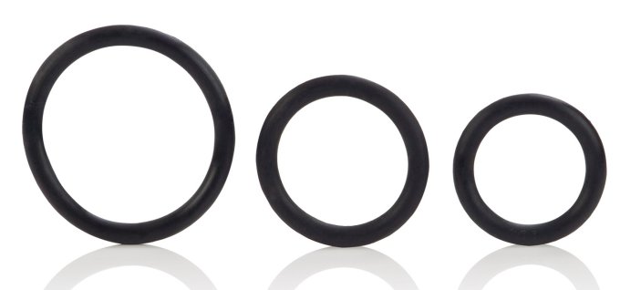 Lot de 3 Cockrings souples Rubber Rings Noir