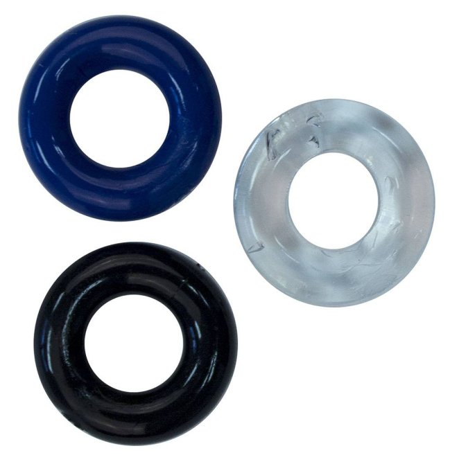 Lot de 3 mini cockrings Donut