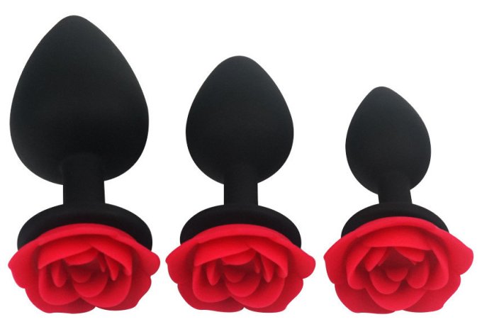 Lot de 3 Plugs silicone Roseburd