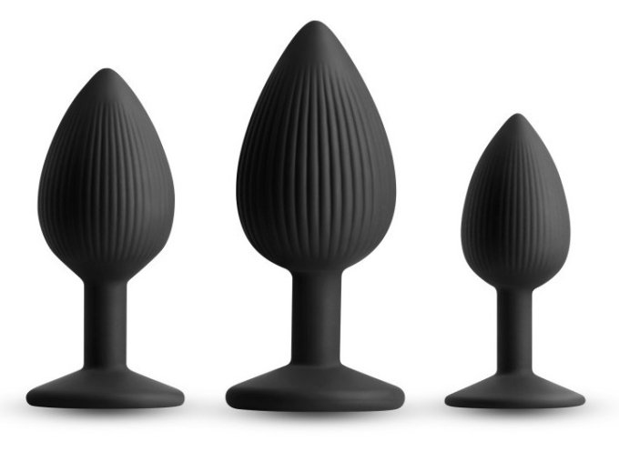 Lot de 3 Plugs Triple Ace Noirs