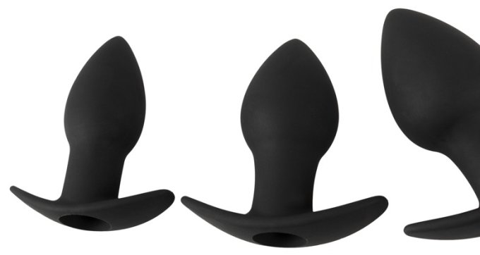 Lot de 3 plugs vibrants Silibutt Noirs