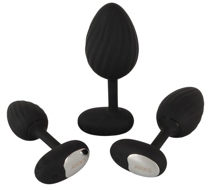 Lot de 3 Plugs vibrants Vrillass Noirs 10 Vibrations