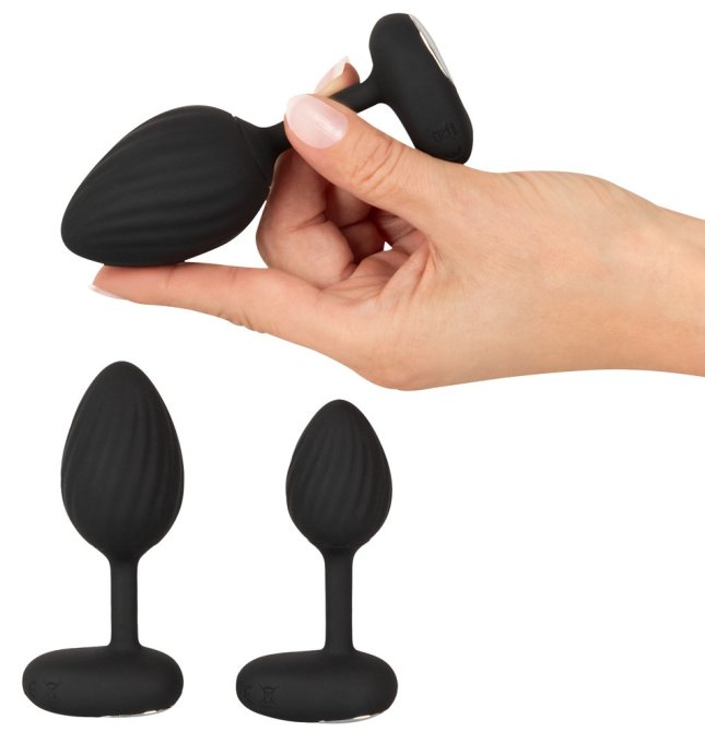 Lot de 3 Plugs vibrants Vrillass Noirs 10 Vibrations
