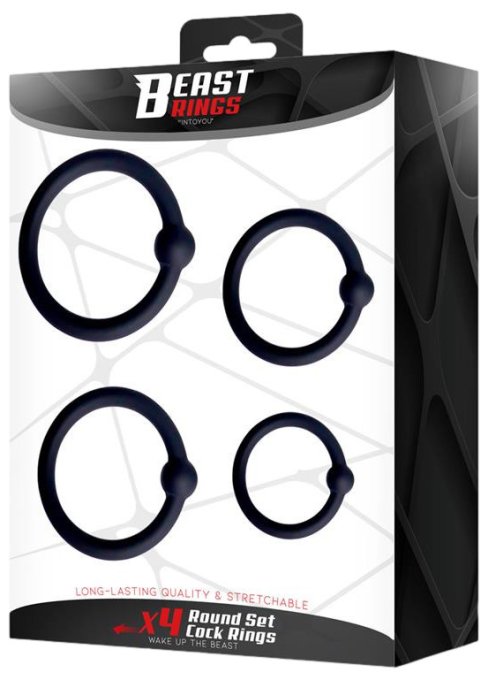 Lot de 4 Anneaux de gland Updick 25-34 mm Noirs