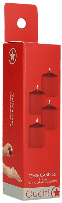 Lot de 4 bougies Tease Candle Orange sanguine 24g