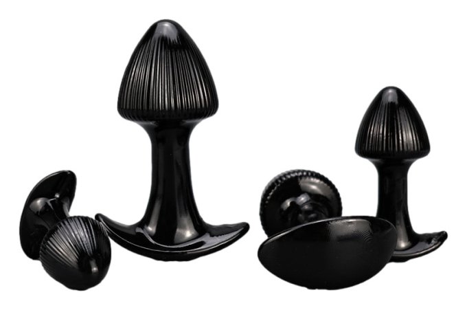 Lot de 4 Plugs Mushrass Noirs
