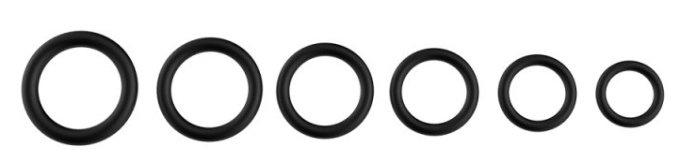 Lot de 6 Cockrings en silicone Stay Strong