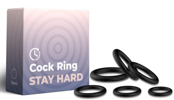 Lot de 6 Cockrings en silicone Stay Strong