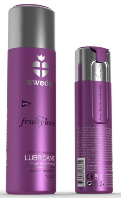 Lubrifiant Aromatisé FRUITY LOVE Framboise Rhubarbe 100 ml
