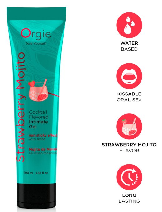 Lubrifiant Aromatisé Cocktail Mojito Fraise 100ml