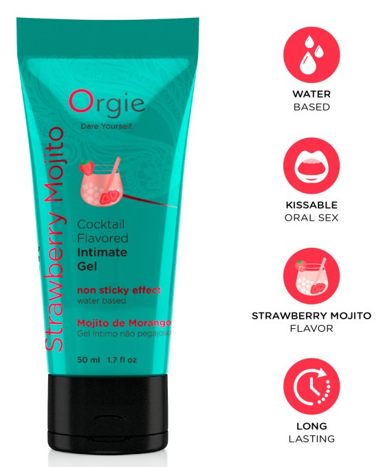 Lubrifiant Aromatisé Cocktail mojito fraise 50ml
