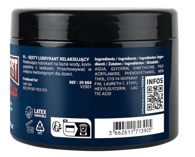 Lubrifiant épais relaxant Fuck & Fist FF Hybrid Relax 500ml