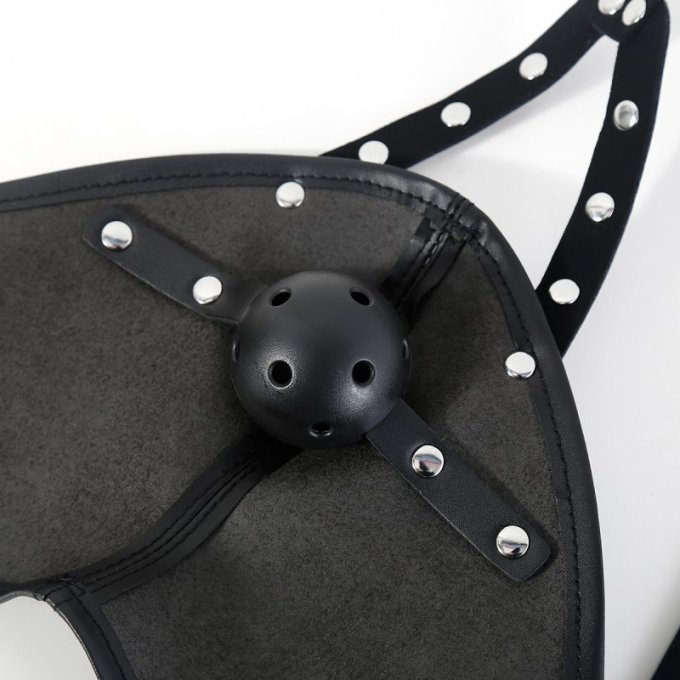 Masque avec Bâillon-Boule Gagown Noir