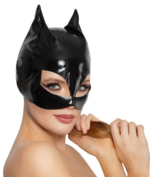 Masque Chat en Vinyle Cat Mask Noir