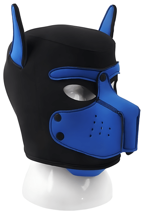 Masque Puppy Néoprène Dog On Noir-Bleu