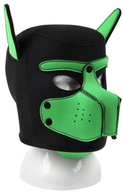 Masque Puppy néoprène Dog On Noir-Vert