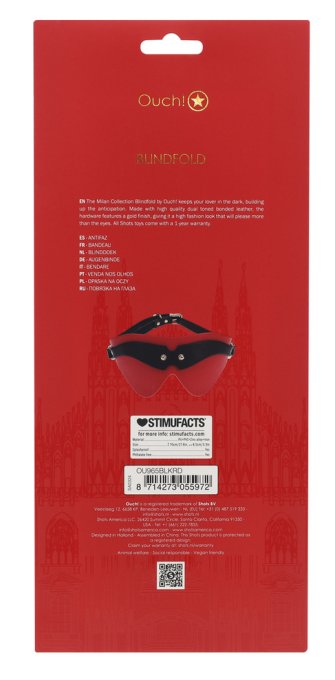 Masque SM Milan Noir et Rouge