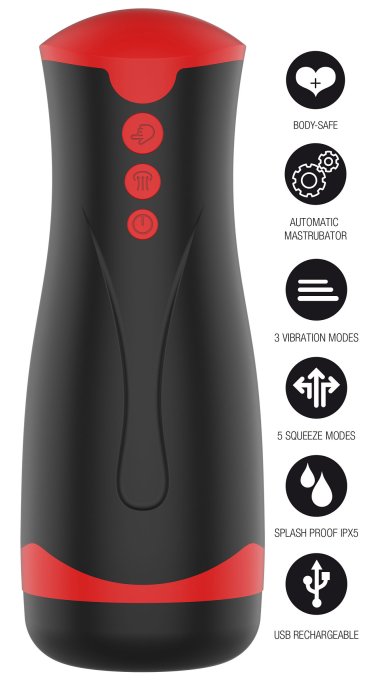 Masturbateur Deep Squeeze Vibrations et Succion