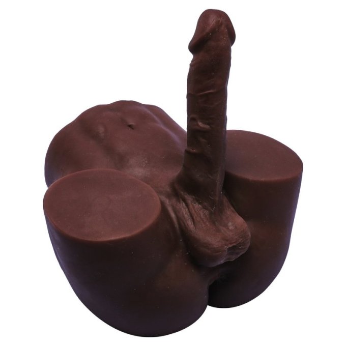 Masturbateur Fessier avec Pénis Articulé Cute Ass 17 x 4cm Marron