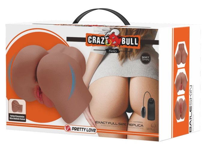 Masturbateur Fessier Vibrant CRAZY BULL Hailey Marron