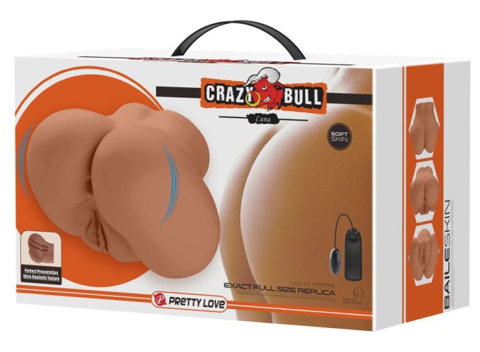 Masturbateur Fessier Vibrant Crazy Bull Luna Marron