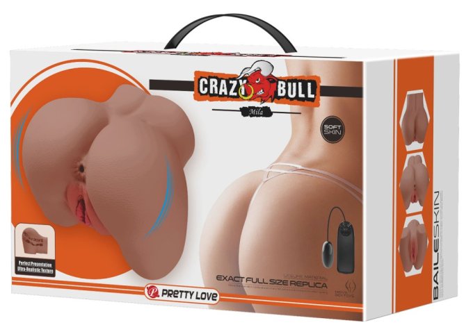 Masturbateur Fessier Vibrant Crazy Bull Mila Marron