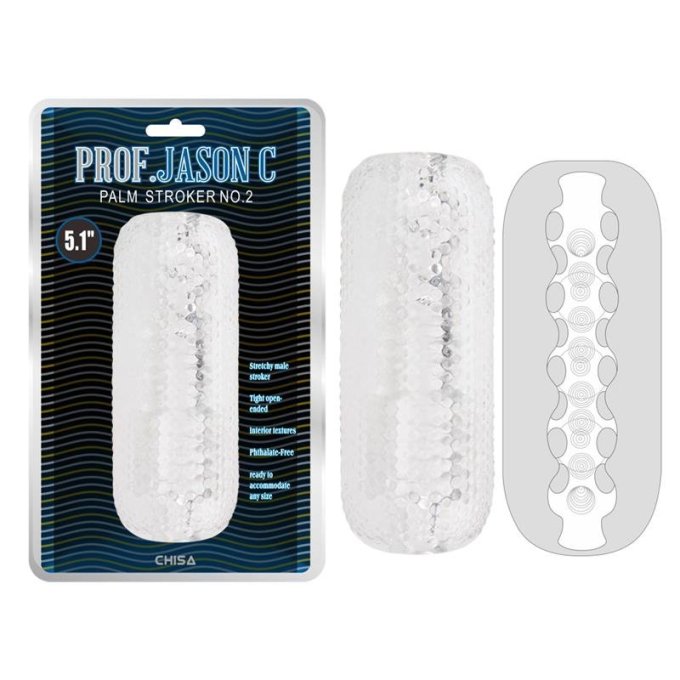 Masturbateur Palm Stroker N°2 - 13cm Transparent