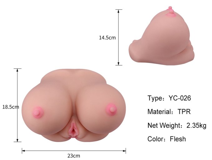 Masturbateur réaliste Tits Fuck Vulve-Anus