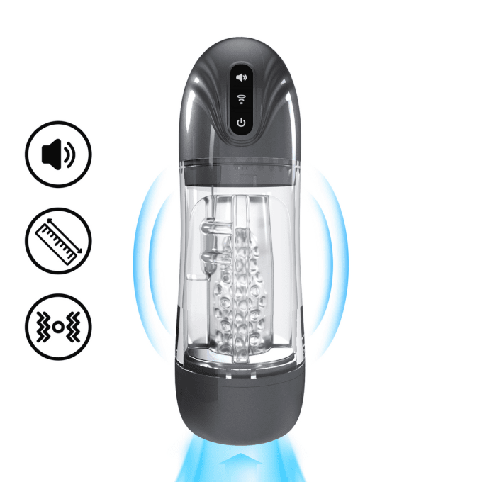 Masturbateur Sonicpull Vibrations et Succion Noir