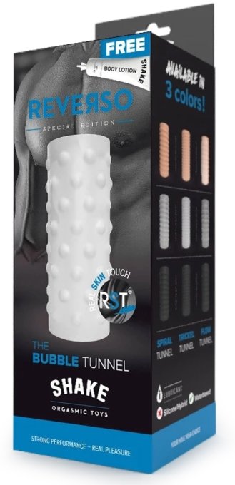 Masturbateur The Bubble Tunnel Shake Reverso Blanc