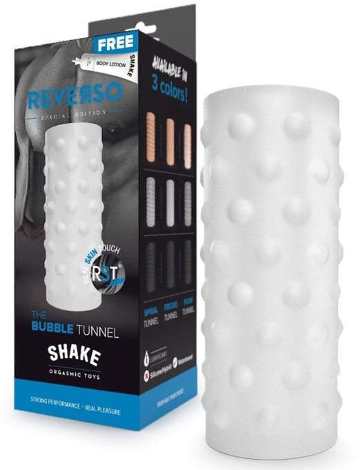 Masturbateur The Bubble Tunnel Shake Reverso Blanc