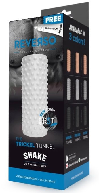 Masturbateur The Trickel Tunnel Shake Reverso Blanc