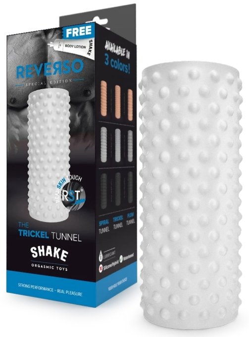 Masturbateur The Trickel Tunnel Shake Reverso Blanc